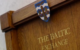 A wooden plaque is seen on a wall at The Baltic Exchange in the City of London, Britain March 2, 2016. REUTERS/Toby Melville