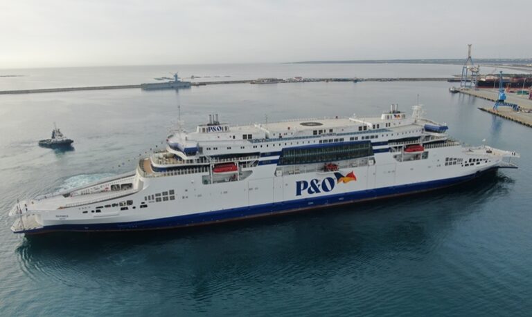 New Hybrid Ferry ‘P&O Pioneer’ Docks At DP World Limassol For Bunkering