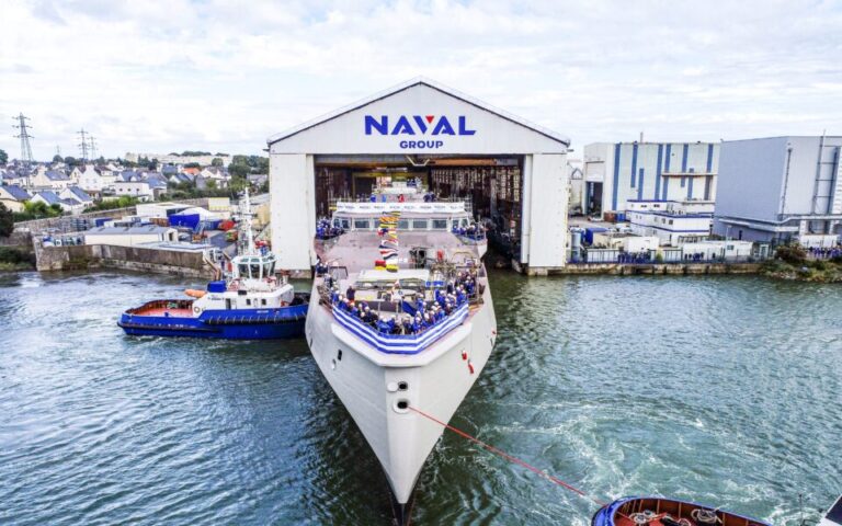 Ceremonial launch of first Greek frigate ‘Kimon’