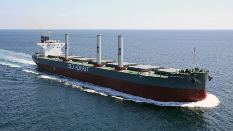 Teck, Oldendorff Announce Agreement to Outfit Bulk Carrier with Rotor Sails to Reduce Emissions