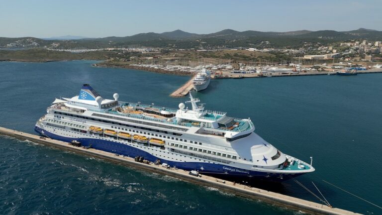 Celestyal Discovery departs on maiden voyage showcasing new livery