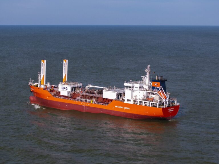 Anthony Vender pioneers wind-assisted propulsion on gas carrier