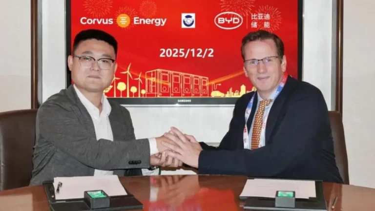 BYD Energy Storage and Corvus Energy sign strategic MoU to accelerate marine battery innovation