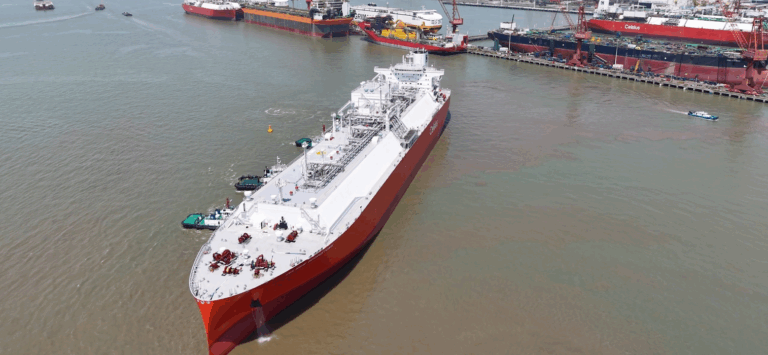 China delivers its largest domestically built LNG carrier