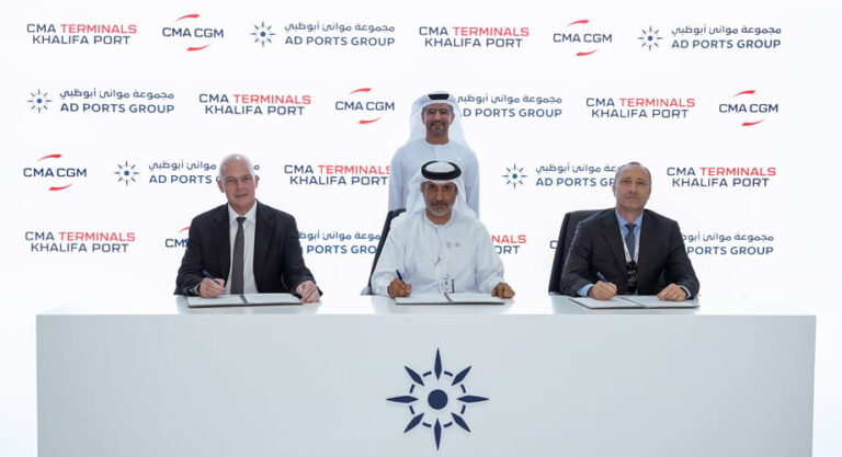 AD Ports Group, CMA Terminals Khalifa Port, and CMA CGM Group sign MoU to extend inland reach across the UAE and wider region